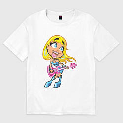 Футболка оверсайз мужская Роковая блондинка, цвет: белый