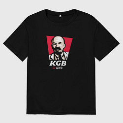 Футболка оверсайз мужская Ленин KGB so good, цвет: черный