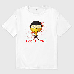 Футболка оверсайз мужская Scorpion finish him, цвет: белый