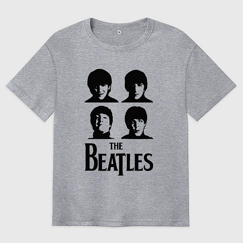 Мужская футболка оверсайз Beatles исполнители / Меланж – фото 1