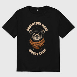 Футболка оверсайз мужская Adventure mode, цвет: черный