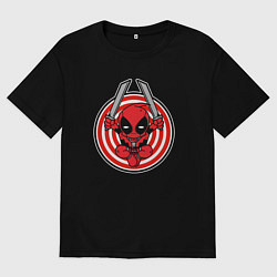 Мужская футболка оверсайз Дэдпул с мечами