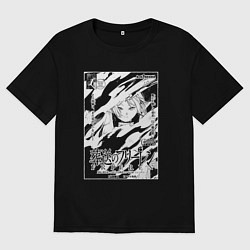 Футболка оверсайз мужская Фрирен - обложка, цвет: черный