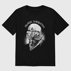 Футболка оверсайз мужская Black sabbath - white, цвет: черный