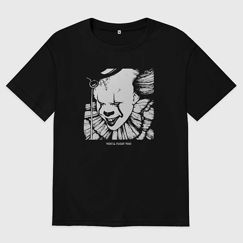 Мужская футболка оверсайз Pennywise look / Черный – фото 1