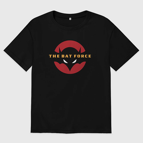 Мужская футболка оверсайз The bat force / Черный – фото 1