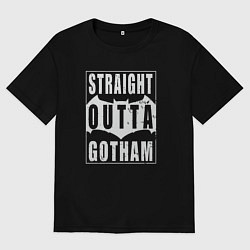 Футболка оверсайз мужская Прямиком из Готэма, цвет: черный