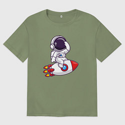 Мужская футболка оверсайз Rocket man