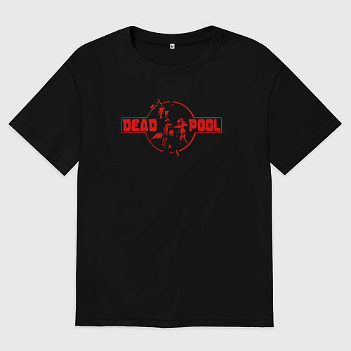 Мужская футболка оверсайз Deadpool park / Черный – фото 1