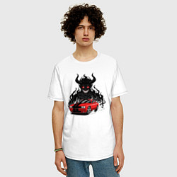 Футболка оверсайз мужская Dodge - Demon SRT, цвет: белый — фото 2