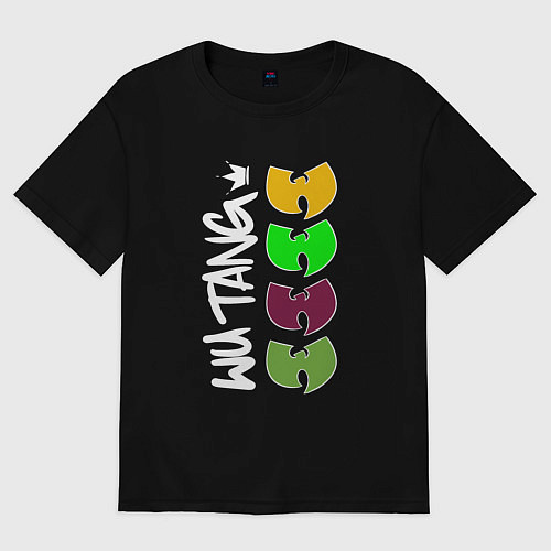 Мужская футболка оверсайз Wu-Tang king / Черный – фото 1