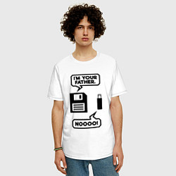 Футболка оверсайз мужская Я твой отец, цвет: белый — фото 2