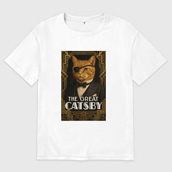Футболка оверсайз мужская The great Catsby, цвет: белый