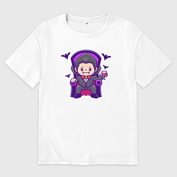 Мужская футболка оверсайз Дракула на троне