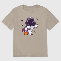 Мужская футболка оверсайз Космонавт с конфетками