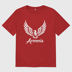 Футболка оверсайз мужская Гордый орел Армении, цвет: красный