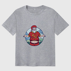 Мужская футболка оверсайз Советский Санта