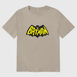 Футболка оверсайз мужская Batman old classic, цвет: миндальный