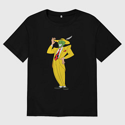 Футболка оверсайз мужская Маска из мультсериала, цвет: черный