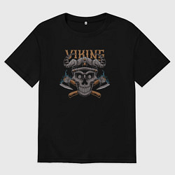 Футболка оверсайз мужская Viking warrior, цвет: черный