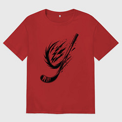 Мужская футболка оверсайз Динамичная клюшка