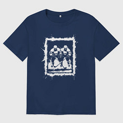 Мужская футболка оверсайз Дуэль на льду