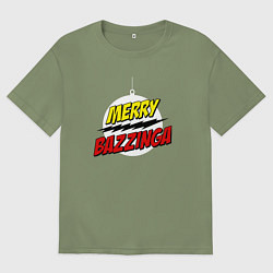Футболка оверсайз мужская Merry bazzinga, цвет: авокадо