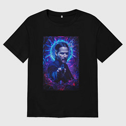 Футболка оверсайз мужская Джон Уик - Киану Ривз, цвет: черный