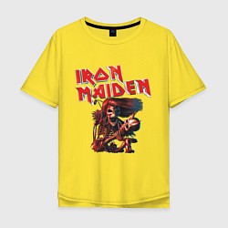 Футболка оверсайз мужская Iron Maiden, цвет: желтый