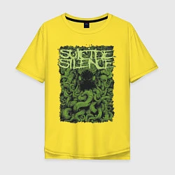 Футболка оверсайз мужская Suicide Silence, цвет: желтый