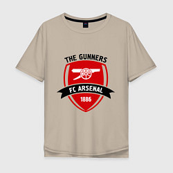 Футболка оверсайз мужская FC Arsenal: The Gunners, цвет: миндальный