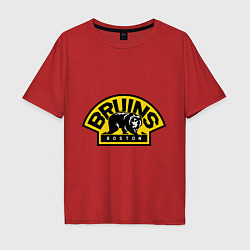 Футболка оверсайз мужская HC Boston Bruins Label, цвет: красный