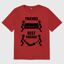Мужская футболка оверсайз Best friends