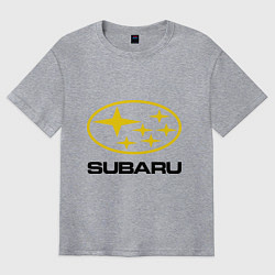 Футболка оверсайз мужская Subaru Logo, цвет: меланж