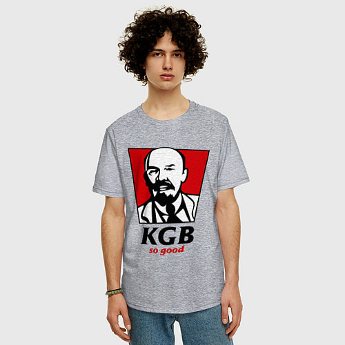 Мужская футболка оверсайз KGB: So Good / Меланж – фото 3