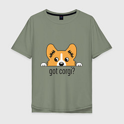 Мужская футболка оверсайз Got Corgi