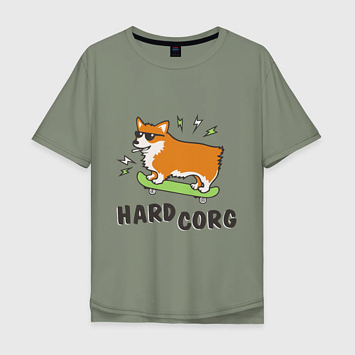 Мужская футболка оверсайз Hardcorg / Авокадо – фото 1