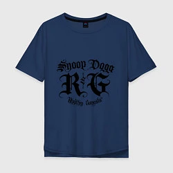 Футболка оверсайз мужская Snoop Dogg: Gangsta, цвет: тёмно-синий