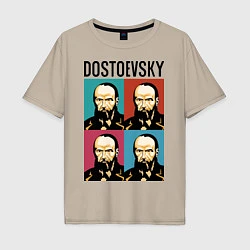 Футболка оверсайз мужская Dostoevsky, цвет: миндальный