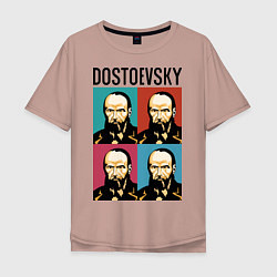 Футболка оверсайз мужская Dostoevsky, цвет: пыльно-розовый
