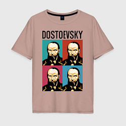 Футболка оверсайз мужская Dostoevsky, цвет: пыльно-розовый