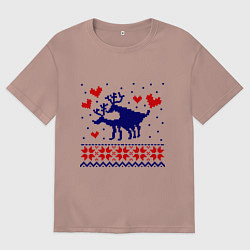 Мужская футболка оверсайз Любовь оленей