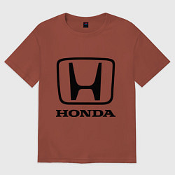 Футболка оверсайз мужская Honda logo, цвет: кирпичный