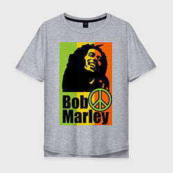 Футболка оверсайз мужская Bob Marley: Jamaica, цвет: меланж