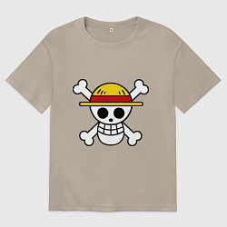 Мужская футболка оверсайз Флаг Луффи