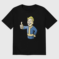 Футболка оверсайз мужская Fallout vault boy, цвет: черный