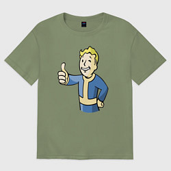 Футболка оверсайз мужская Fallout vault boy, цвет: авокадо