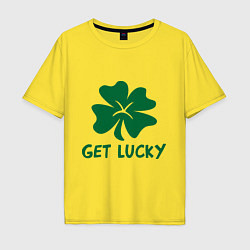 Футболка оверсайз мужская Get lucky, цвет: желтый
