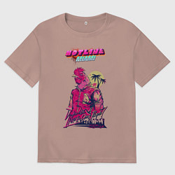 Футболка оверсайз мужская HM: Hooking Over People?, цвет: пыльно-розовый