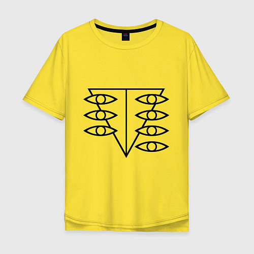 Мужская футболка оверсайз Евангелион / Желтый – фото 1
